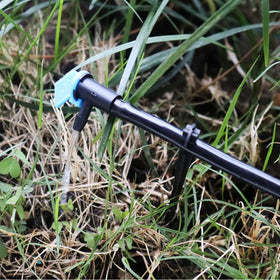 Lxcom Lighting blue drip emitter assembly designed for easy cleaning