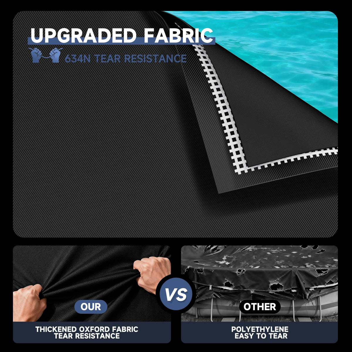 LXKCKJ universal compatibility fits rectangular and oval pools at 10x16 ft