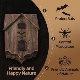 Lxnavihly bat house elongated gables design improves airflow and guidance