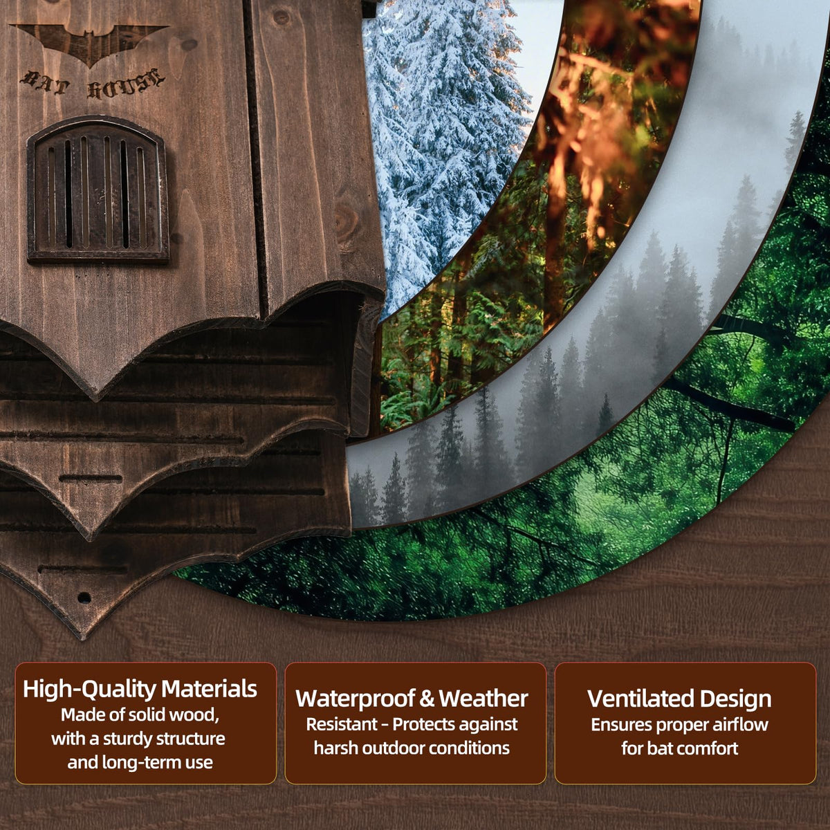 Lxnavihly bat house weather-resistant wood withstands seasons