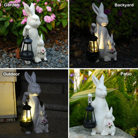 LXOUMEI durable resin garden sculpture stands up to weather while remaining colorful.