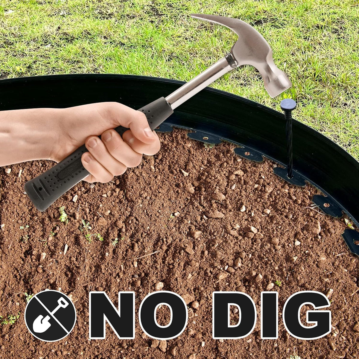 LXS durable plastic edging offers long-lasting lawn boundaries.