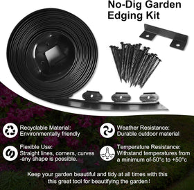 LXS reinforced ground stakes provide stable edging on uneven soil.