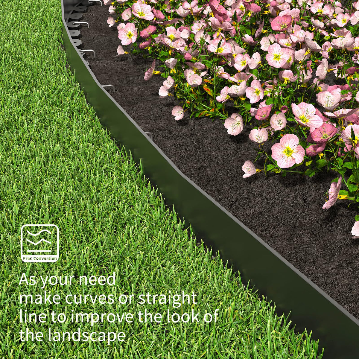 LXVOOEE reliable lawn and flower bed border for neat, organized landscapes.