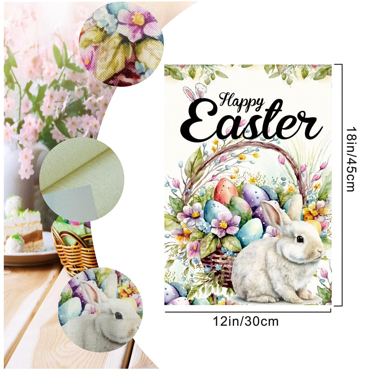Lxyeecwang burlap garden flag offers rustic texture for outdoor decor.