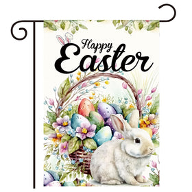Lxyeecwang Easter Egg Bunny Garden Flag 12x18 adds festive curb appeal to your entryway.