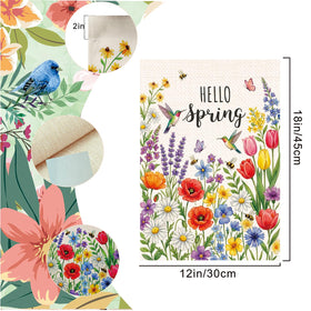 Lxyeecwang spring welcome flag 12x18 in linen adds seasonal charm.