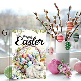 Lxyeecwang multicolor Easter print enhances porch or yard decor.