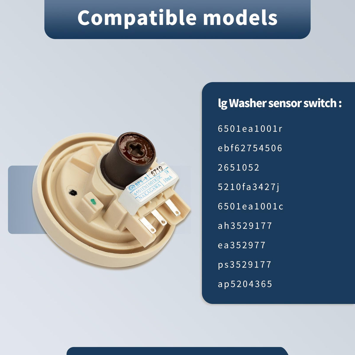 LXYHGLL compatibility with LG models using 6501EA1001R sensor switch.