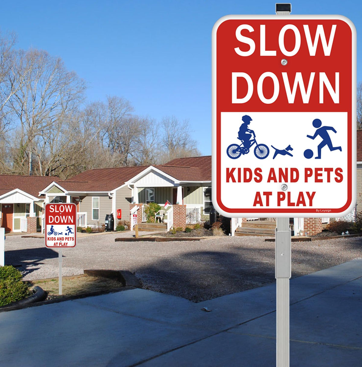 LXYSIGN 14x10 reflective sign provides clear visibility day and night