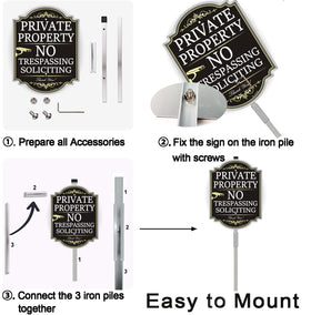 Lxysign home security sign ready to deter unwanted entry on your property.