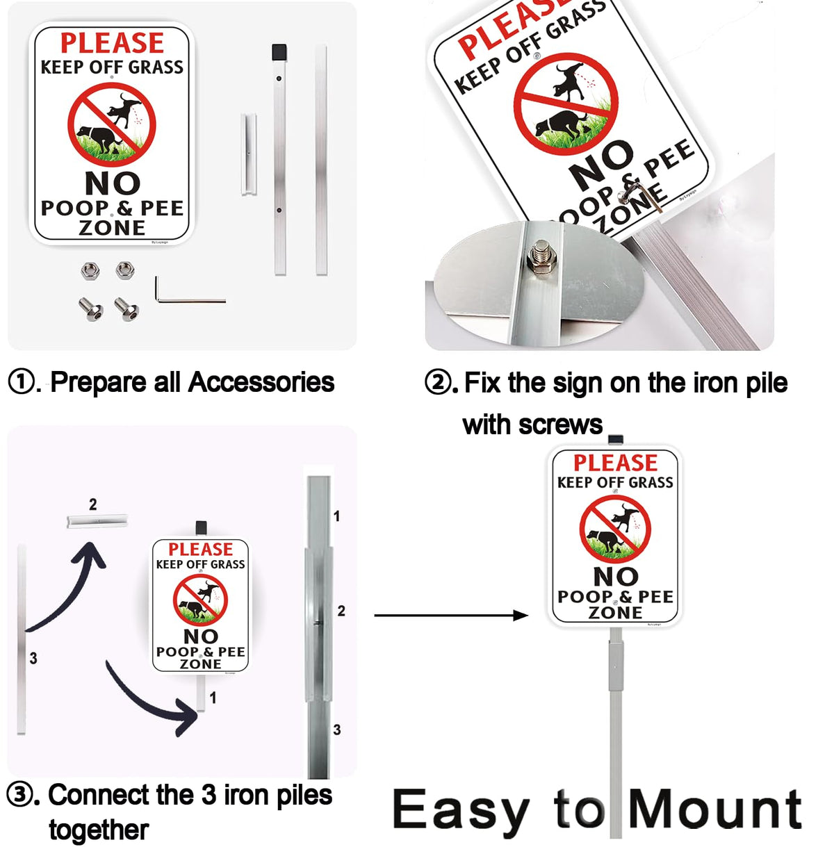 Lxysign 14x10 inch sign is easy to spot in yards.