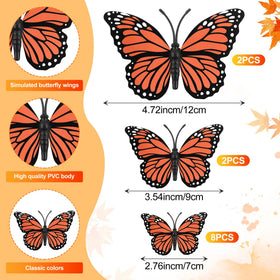Lxzyu monarch butterfly 7cm small for detail decor on frames.
