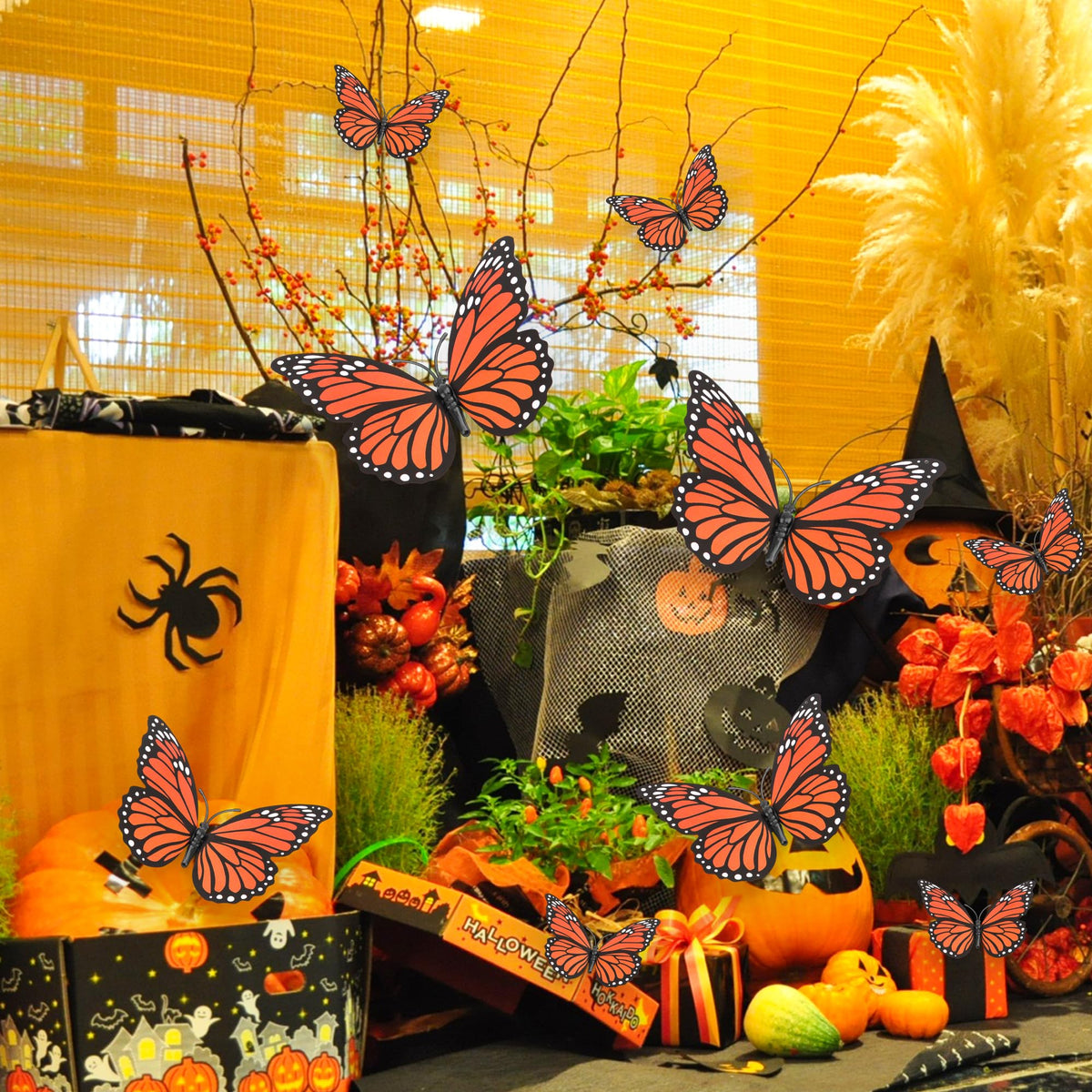 Lxzyu monarch butterfly 9cm medium near mirrors or shelves.