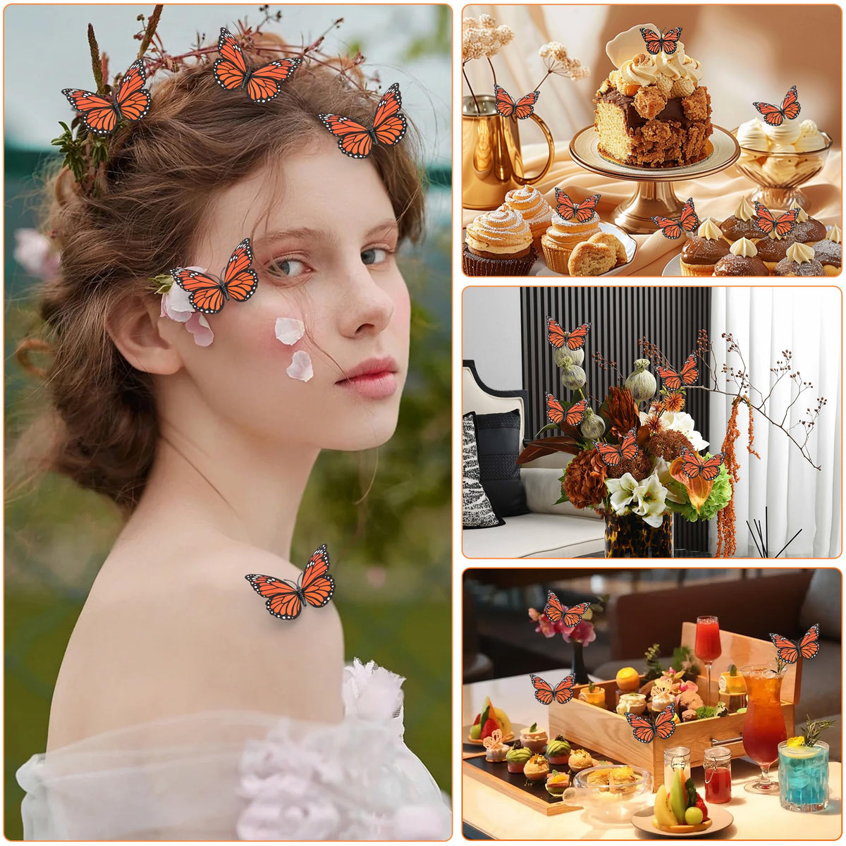 Lxzyu wedding arch decoration butterflies for romantic event walls.