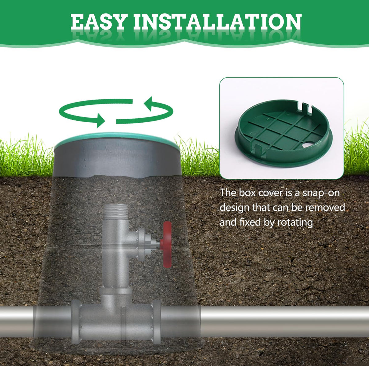 LYASIL outdoor garden water meter box in use for easy access