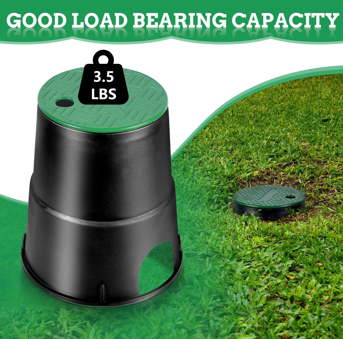 LYASIL valve box with secure lid protects components from debris