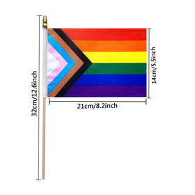 LyButty flag on wood stick ready for parades and displays