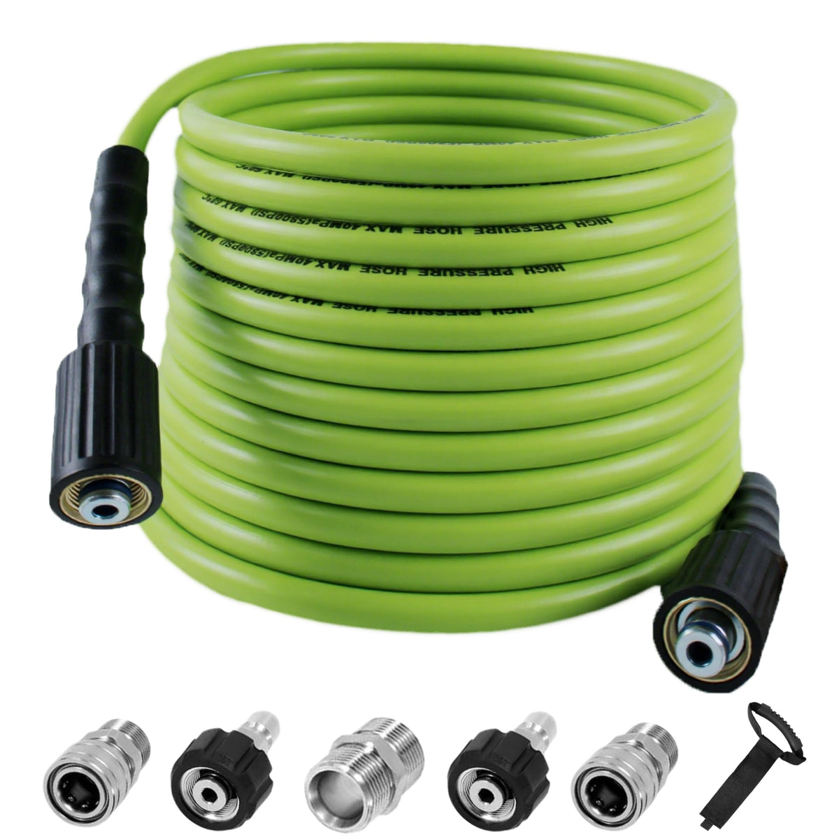 LycorTrade 100ft pressure washer hose extended for long-range cleaning