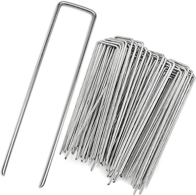 Lycss 8-inch U-shaped stake with a sharp tip for quick soil penetration.