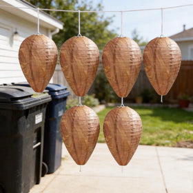 Lycss Wasp Trap protects patios by deterring wasps near trash bins and pools