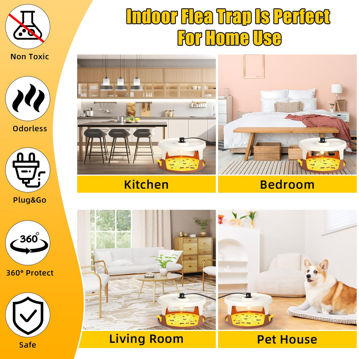 Lycxbfjia indoor pest control solution supports ongoing monitoring with visible trap activity
