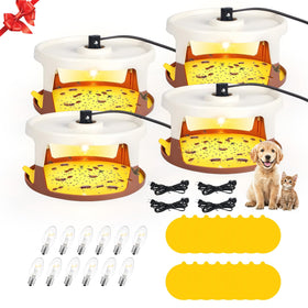Lycxbfjia flea traps kit with 4 traps ready for quick indoor setup to monitor pests