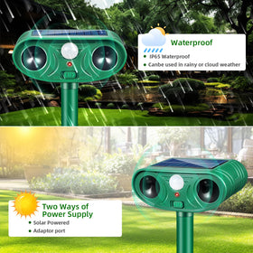 Lycxbfjia IP65 waterproof outdoor deterrent withstands rain and snow for outdoor use.