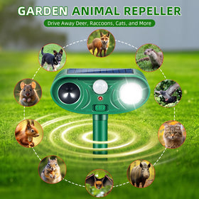 Lycxbfjia IP65 deterrent unit mounted for weatherproof garden protection