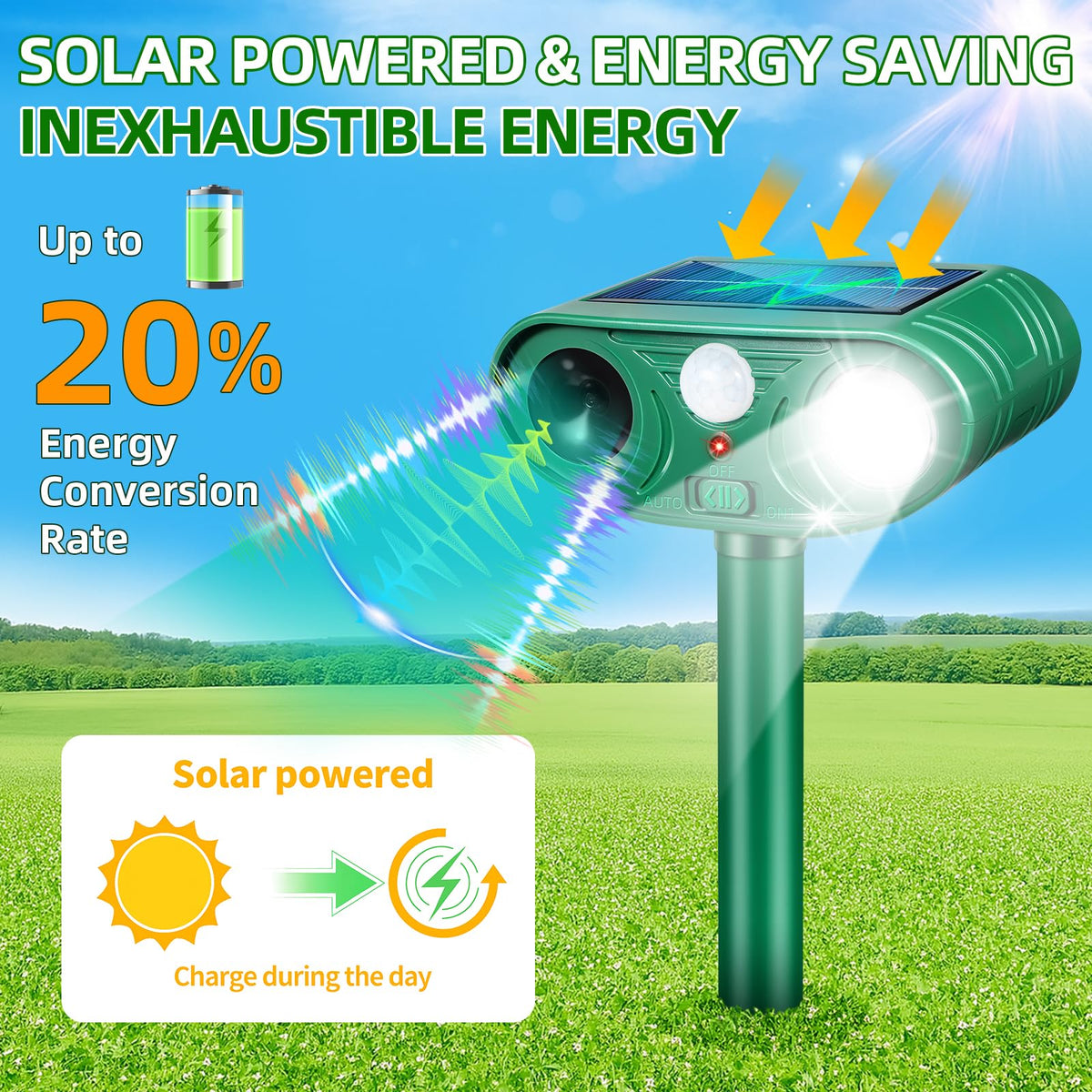 Lycxbfjia motion-activated deterrent with PIR sensor protects vegetable patch
