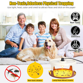 Lycxbfjia plug-in flea trap placed in a bedroom for easy setup