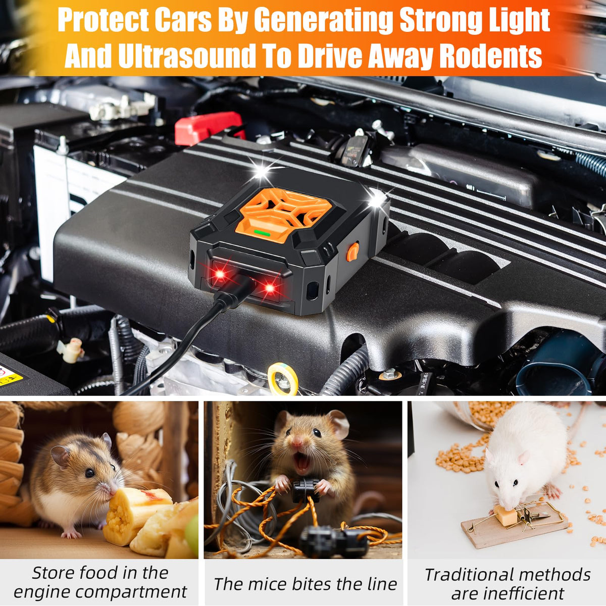 Lycxbfjia quick-install mounting with zip ties for versatile indoor or under-hood use.