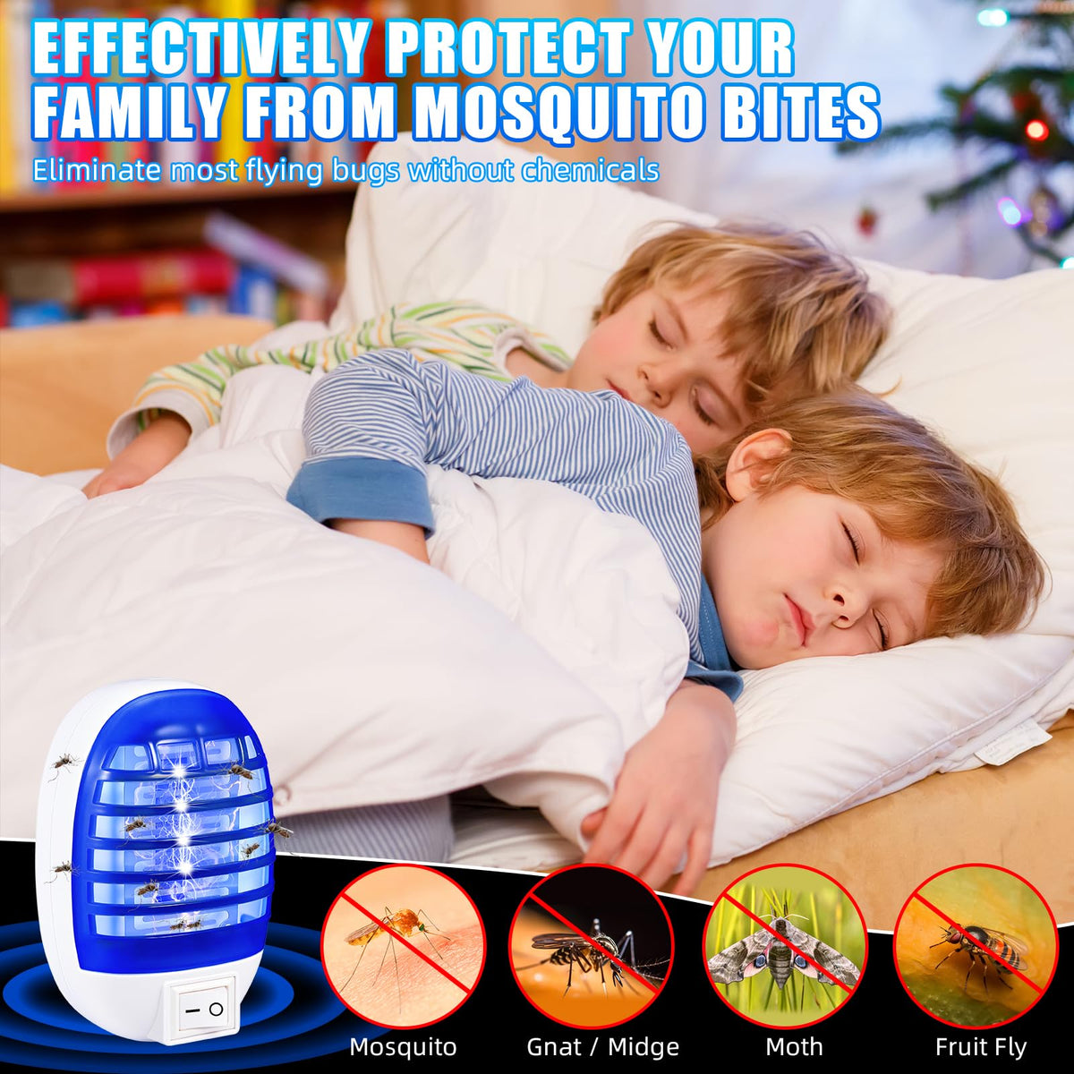 Lycxbfjia whisper-quiet zapper in bedroom for peaceful nights