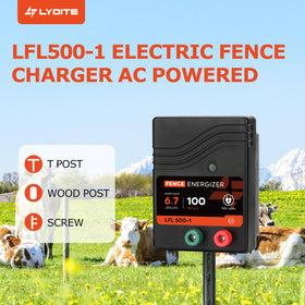 Plug-in 110V operation enables easy installation for property boundaries.