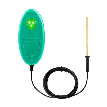 Lydite Fence electric tester clips on wire to show pulses with LED indicators.