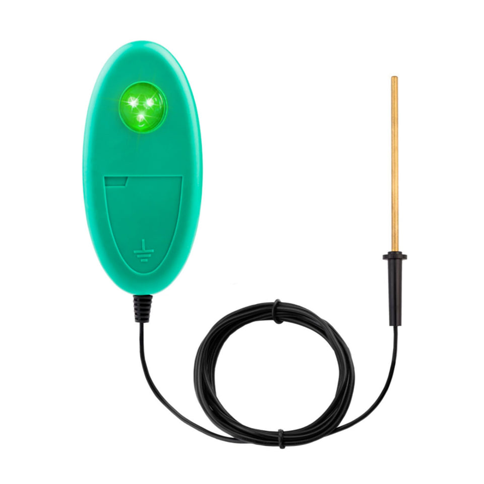 Lydite Fence electric tester clips on wire to show pulses with LED indicators.