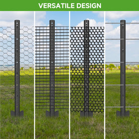 LYDTICK rustproof-coated fence post 3ft with weather resistance