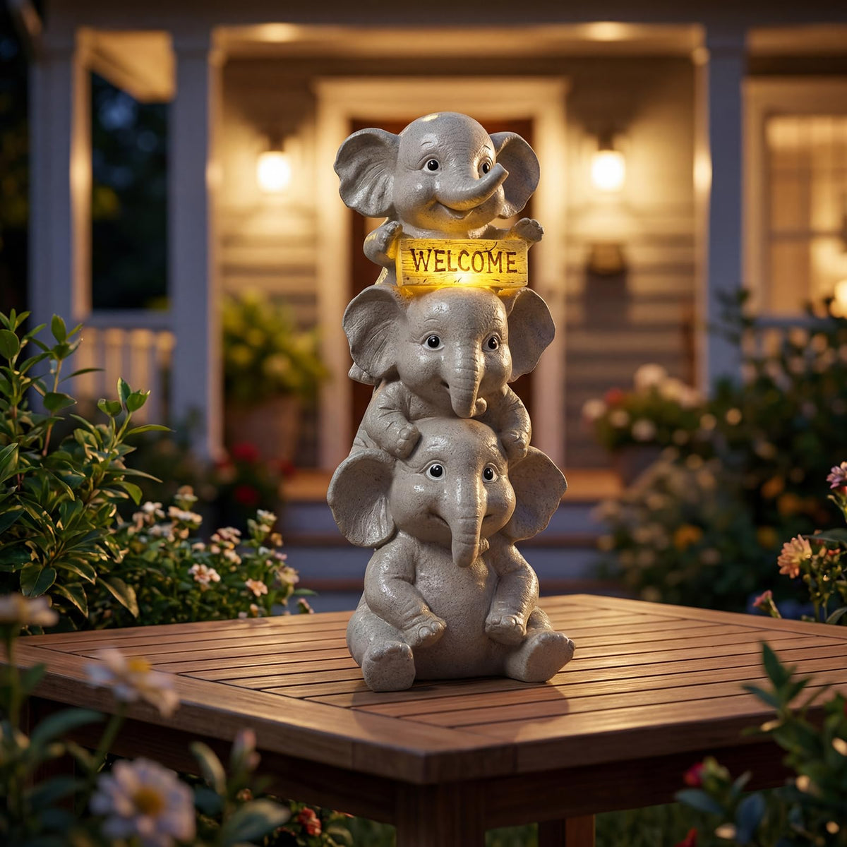 Lyeasw front porch decor pairs with plants for inviting vignette