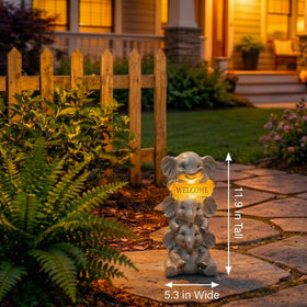 Lyeasw welcome sign light-up feature enhances evening curb appeal