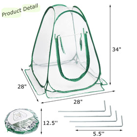 Lyellfe mini greenhouse with nails and bars strengthens wind resistance.