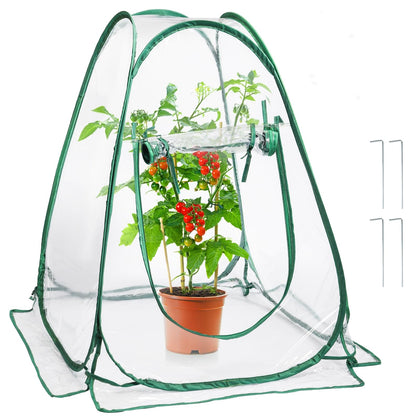 Lyellfe pop-up greenhouse cover provides quick setup for indoor and outdoor plants.