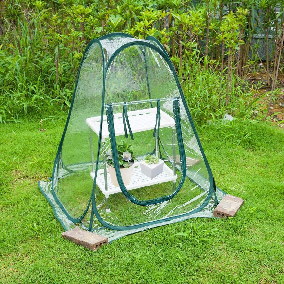 Lyellfe waterproof and UV-protected shell shields plants in varying weather.
