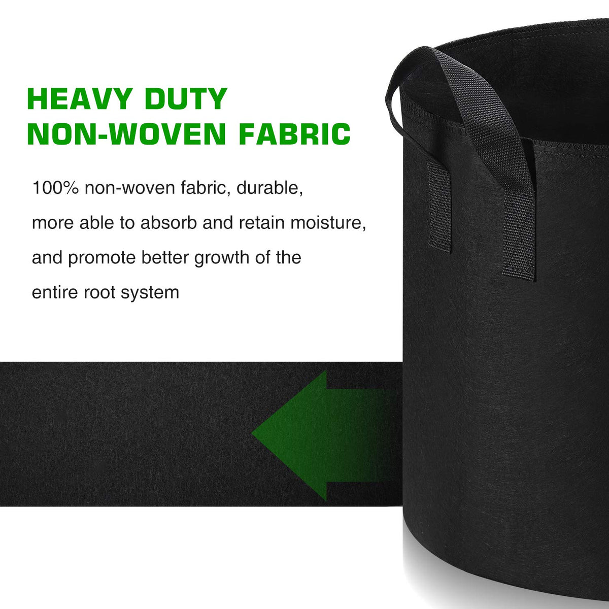 Lyincat 14 by 12-inch dimension bag fits different potting layouts.