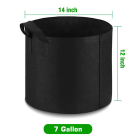 Lyincat grow bag with sturdy nylon handles enables easy transport of plants.