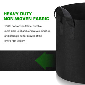 Lyincat grow bags rolled-edge detail indicates reinforced durability.