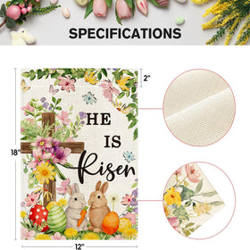 Lyjydnfc Easter garden flag with burlap texture adds seasonal charm