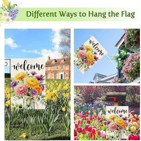 Lyjydnfc weather-resistant polyester flag withstands sun, wind, and rain outdoors.