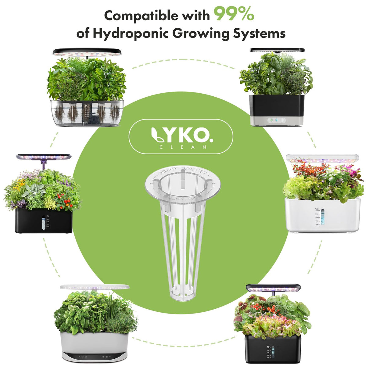 LYKOCLEAN compact herb garden seed kit for indoor growing