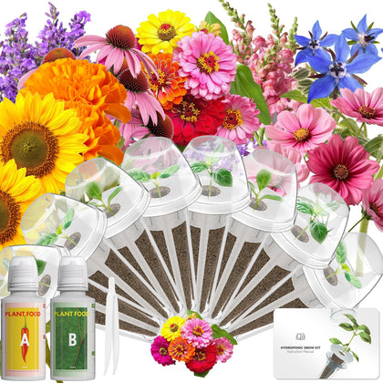 LYKOCLEAN Vibrant Seed Pod Kit package contents for easy hydroponic flowering.