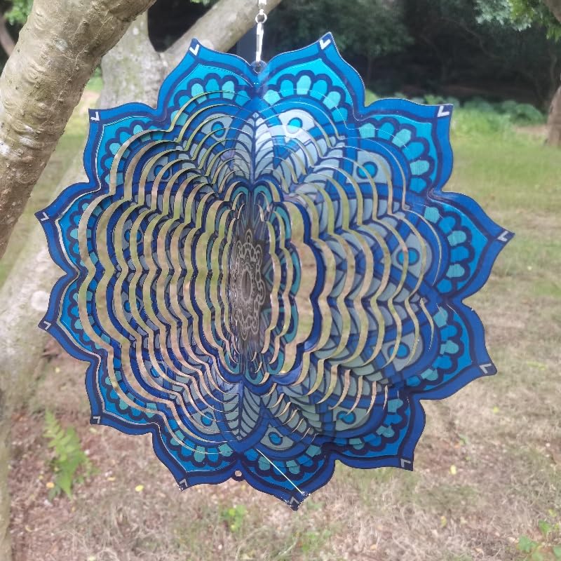 Lylence mandala spinner reflects sunlight for a sparkling garden centerpiece.